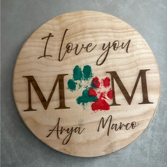 Wooden I Love You Mom Wall Decor - Picture 6 of 6